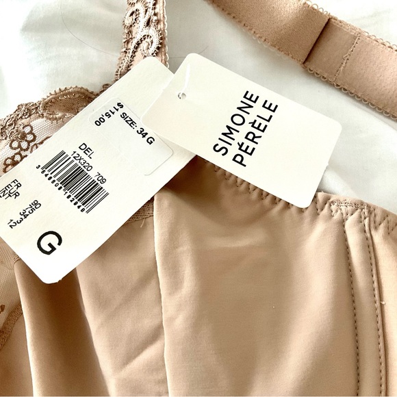 NWT SIMONE PERELE LUXURY BRA Caresse Full Cup SZ 34G Nude💰25% OFF Retail PP - Picture 2 of 8